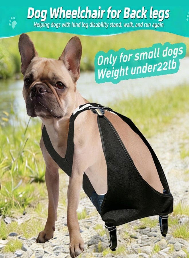 Lamiaraga Small Dog Wheelchair for Back Legs Wheelchair for Disabled Dogs and Paralyzed Cats Dog Mobility aids Pet Drag Bags for paralyzed - Image 3