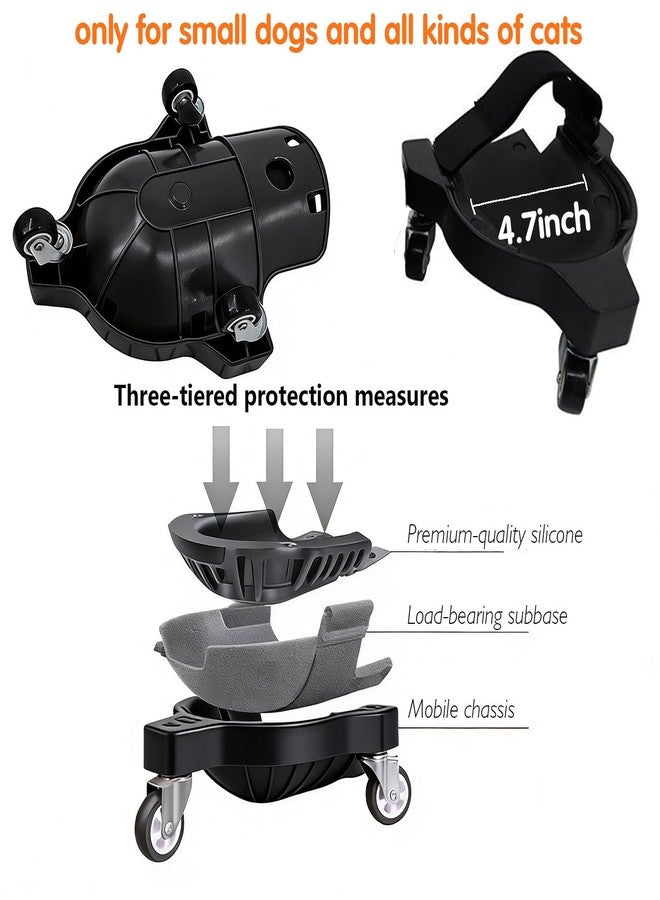 Lamiaraga Small Dog Wheelchair for Back Legs Wheelchair for Disabled Dogs and Paralyzed Cats Dog Mobility aids Pet Drag Bags for paralyzed - Image 2