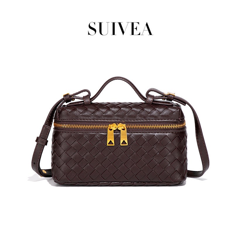 Summer Solid Color Handwoven Shoulder Bag - Image 1