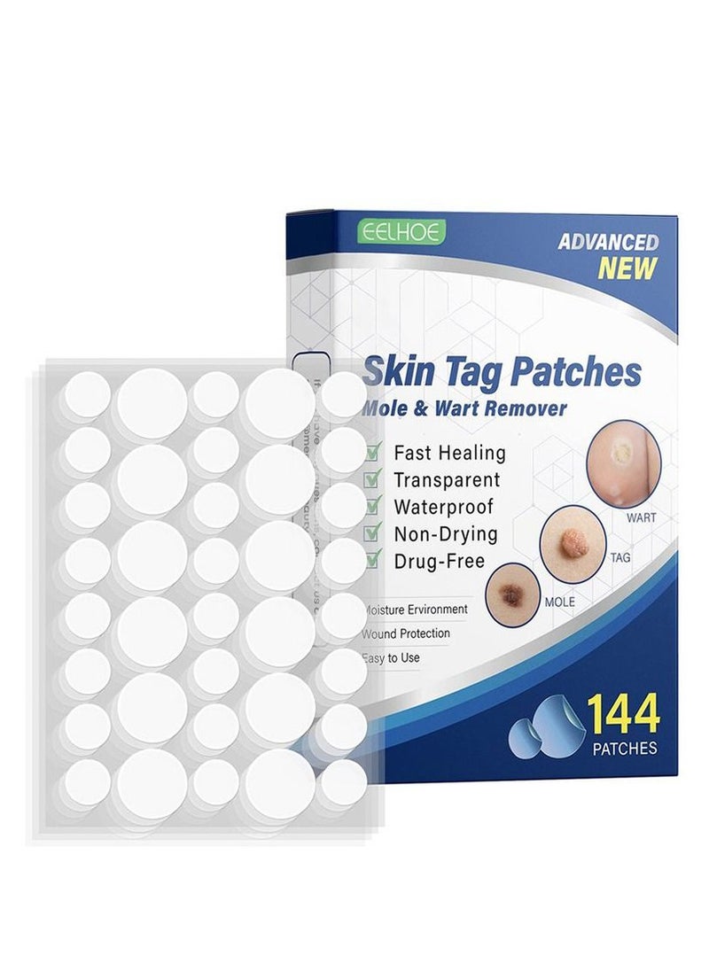 EELHOE - 144pcs/box Wart Removal Patches Mole Warts Removal Sticker Natural Ingredients Skin Tag Remover Stickers - Image 1