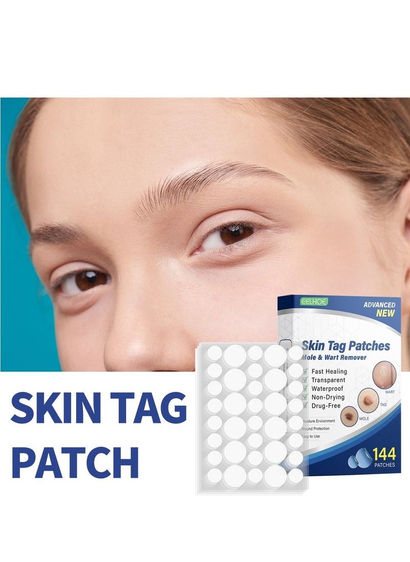 EELHOE - 144pcs/box Wart Removal Patches Mole Warts Removal Sticker Natural Ingredients Skin Tag Remover Stickers - Image 1