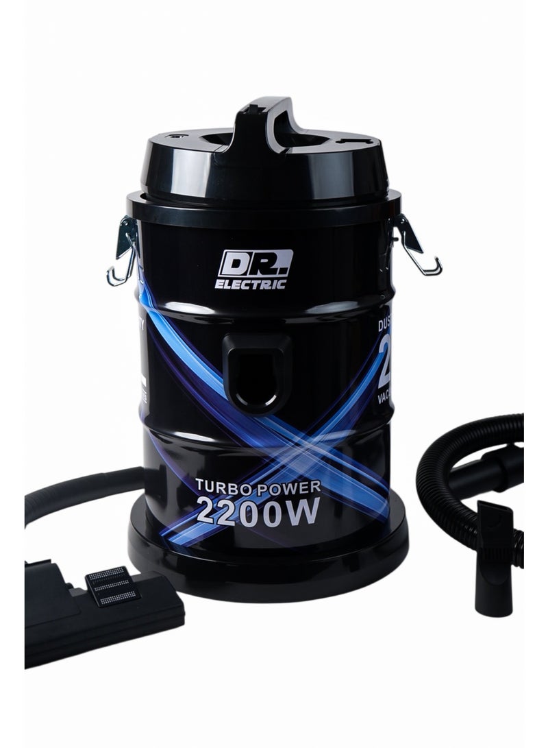 DR.ELECTRIC Metal Vacuum Cleaner 2200W, 21L, Multistage Filtration System, Telescopic Tube, Black and Blue, DR21L - Image 5