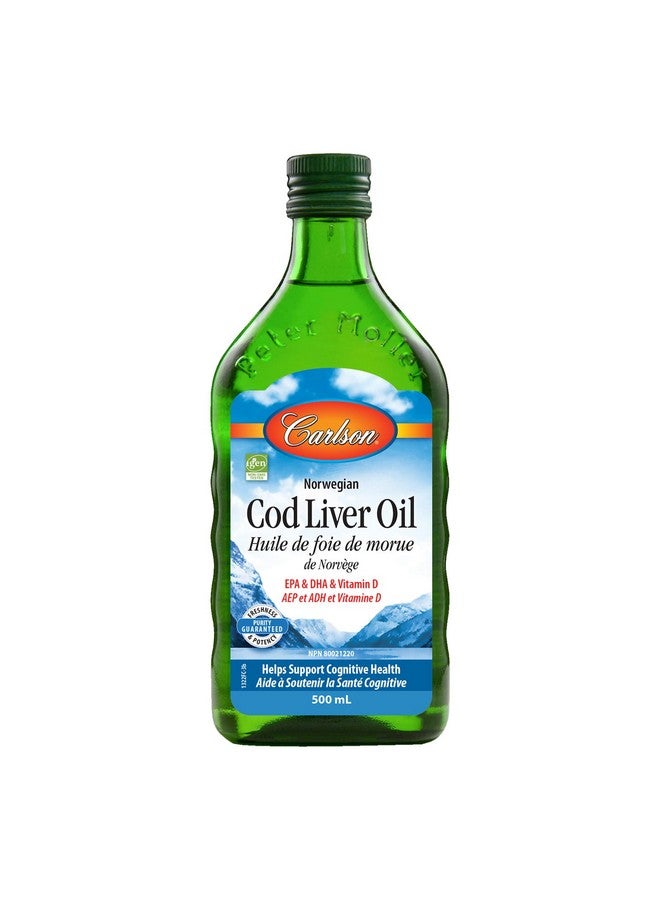 Carlson زيت كبد السمك 1100 ملغ أوميغا 3 من كبد سمك القد النرويجي المستدام من مصادر نوردية سائلة غير منكهة 500 مل (16.9 أونصة سائلة) - Image 2