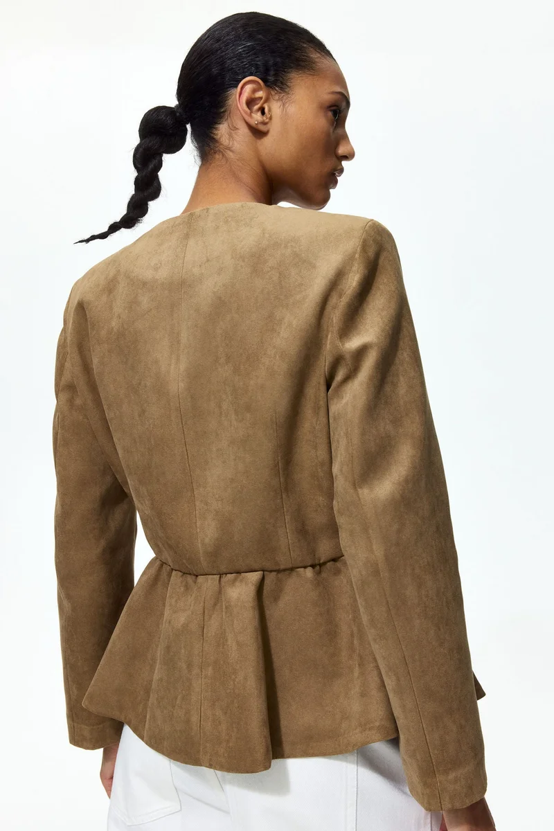 H&M  Collarless peplum jacket for Women | Best Price UAE