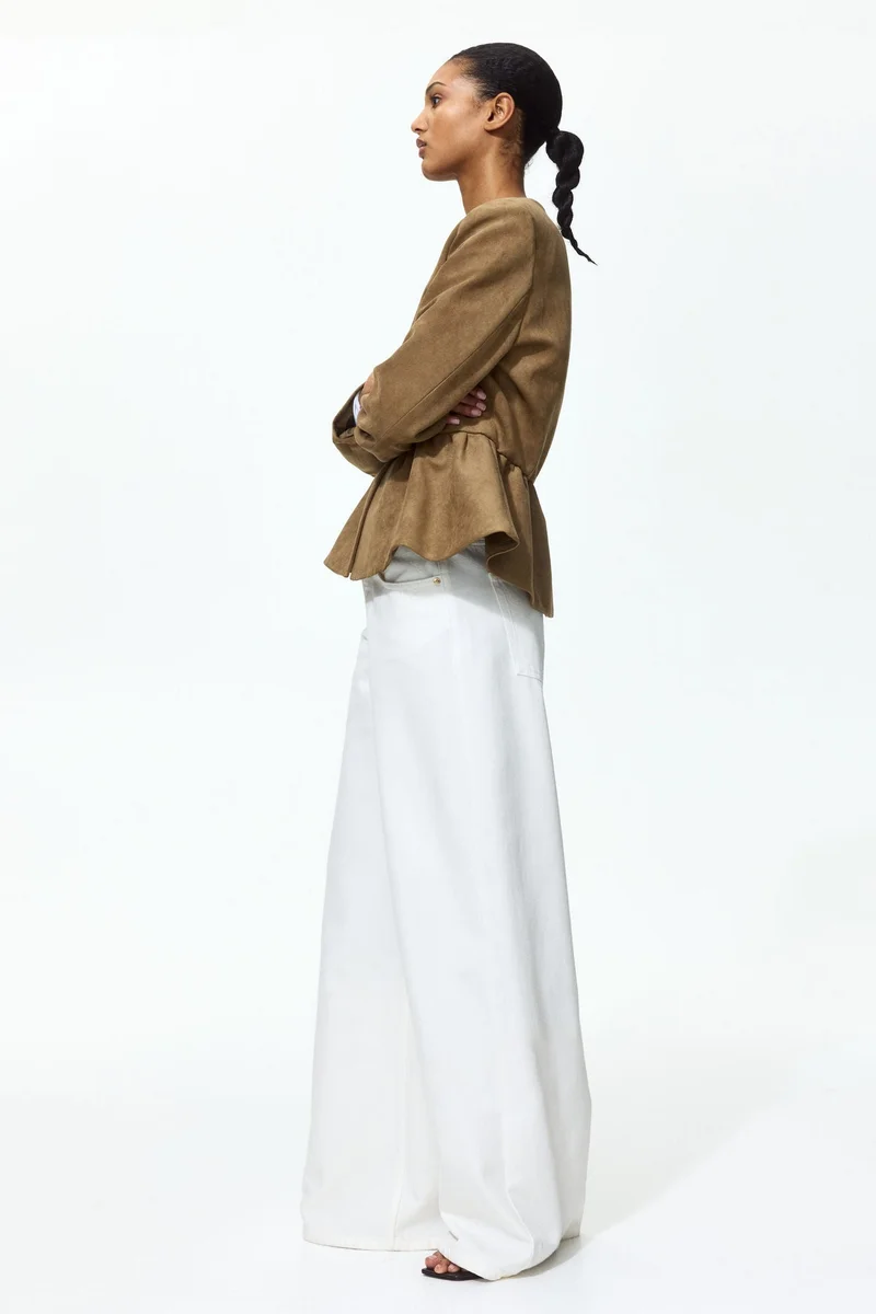 H&M  Collarless peplum jacket for Women | Best Price UAE