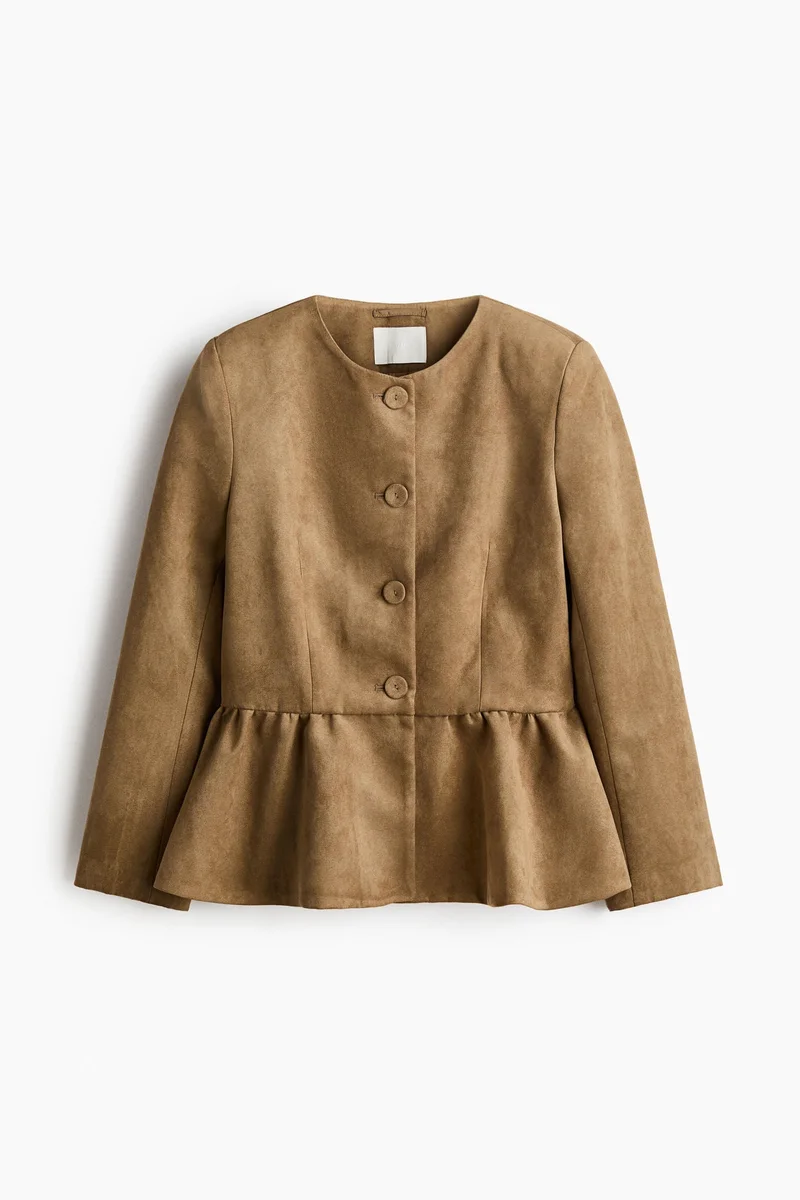H&M  Collarless peplum jacket for Women | Best Price UAE
