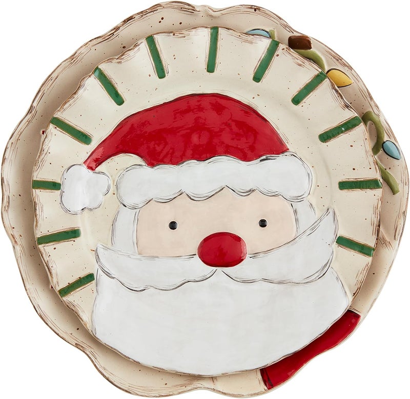 Mud Pie Farm Nested Platters  Trays small 11 dia  large 12 14 dia WHITE - Image 1