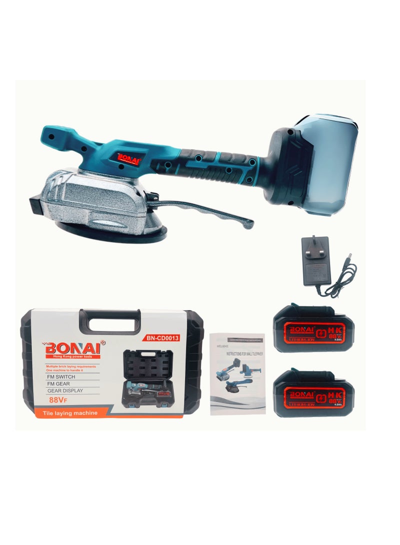 BONAI BONAI Cordless Tile Vibrator Machine – 88VF Li-Ion, 4.0Ah Battery, 5 Speed Settings, 80KG Suction, for Tile Leveling, Floor & Wall Tiling, Brick Laying  - Image 1