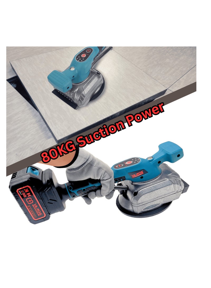 BONAI BONAI Cordless Tile Vibrator Machine – 88VF Li-Ion, 4.0Ah Battery, 5 Speed Settings, 80KG Suction, for Tile Leveling, Floor & Wall Tiling, Brick Laying  - Image 3