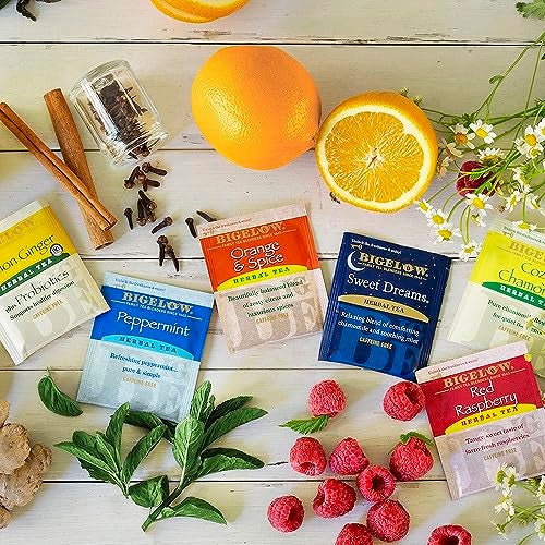 Bigelow Tea Assorted Herbal Tea Variety Caffeine Free Tea with Mint Lemon Chamomile Orange or Herbal Teas 18 Count Box Pack of 6 108 Total Tea Bags Packaging and Flavor Assortment May Vary - Image 5