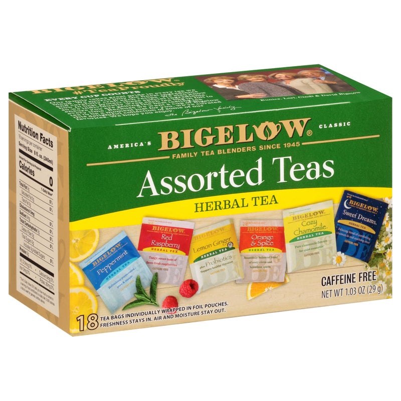 Bigelow Tea Assorted Herbal Tea Variety Caffeine Free Tea with Mint Lemon Chamomile Orange or Herbal Teas 18 Count Box Pack of 6 108 Total Tea Bags Packaging and Flavor Assortment May Vary - Image 2