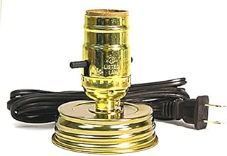 Creative Hobbies Creative Hobbies Ã‚Â® Mason Jar Lamp Making Kit is Pre-Wired and Easy to Use! Gold Color Lid & Socket  - Image 1