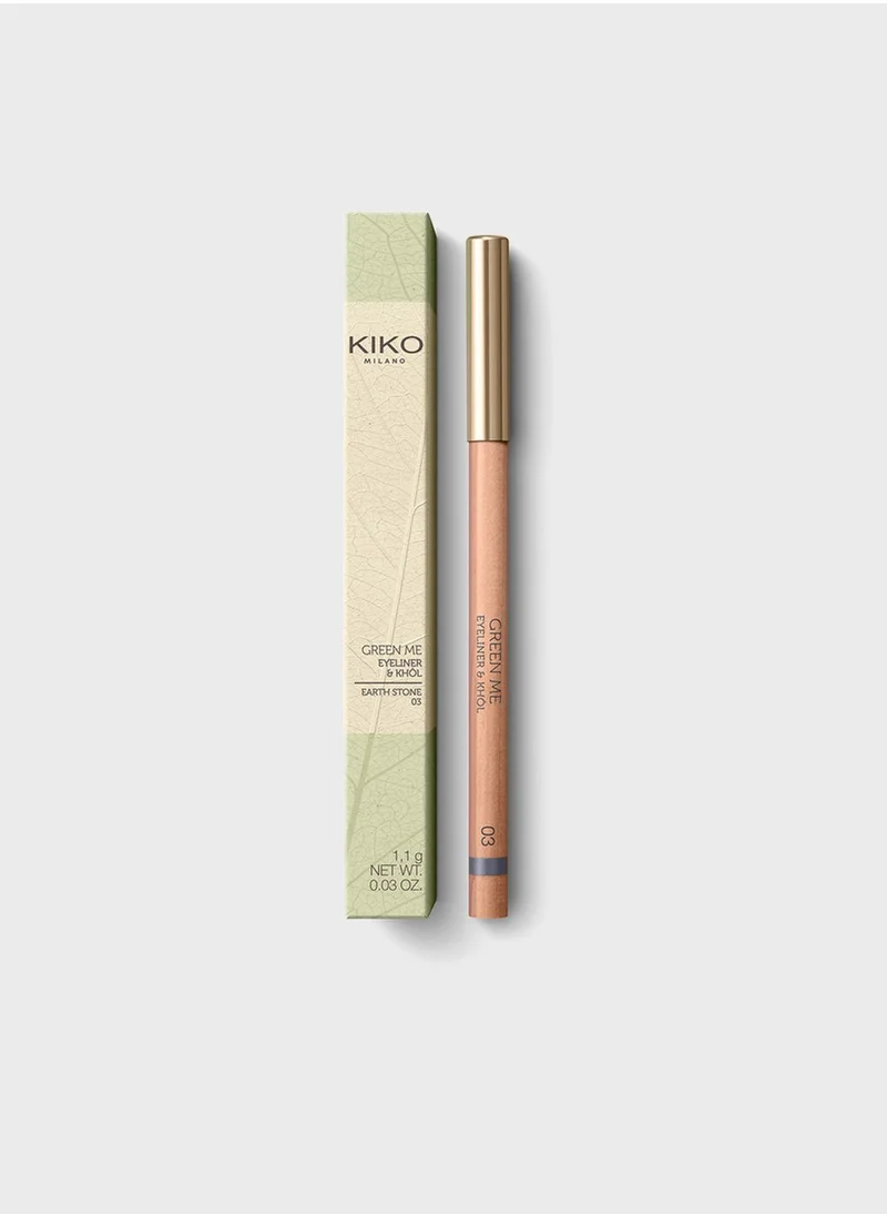 KIKO MILANO Green Me Eyeliner & Khol - 03 - Earth Stone