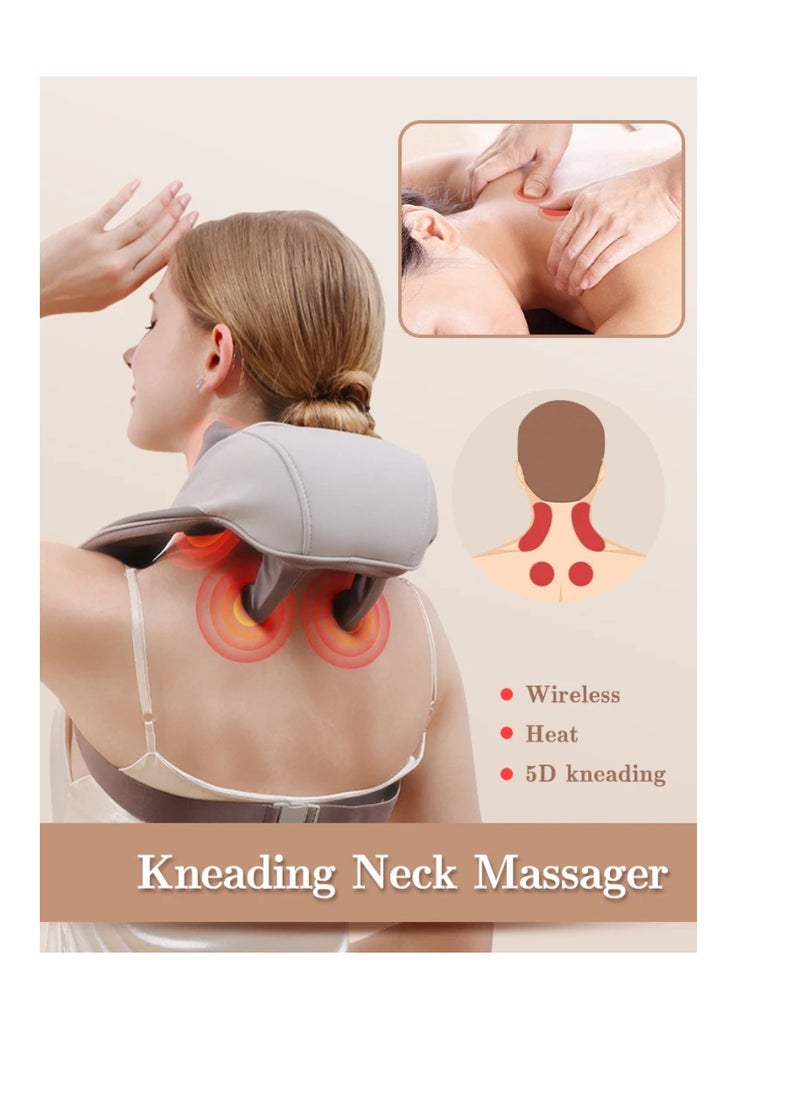 DIGI CORE - Neck And Shoulder Massager With Heat Banasuer Massager For Neck And Shoulder With Heat Self Neck Massager 5D Kneading Neck Massager For Pain Relief Deep Tissue - Image 1