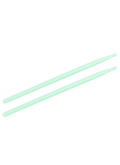 Thoraya 2 Pcs Nylon Drumstick Coloured Nylon Sticks for Jazz Drum/Drum Set Accessory (Fluorescent Green )  - Image 1
