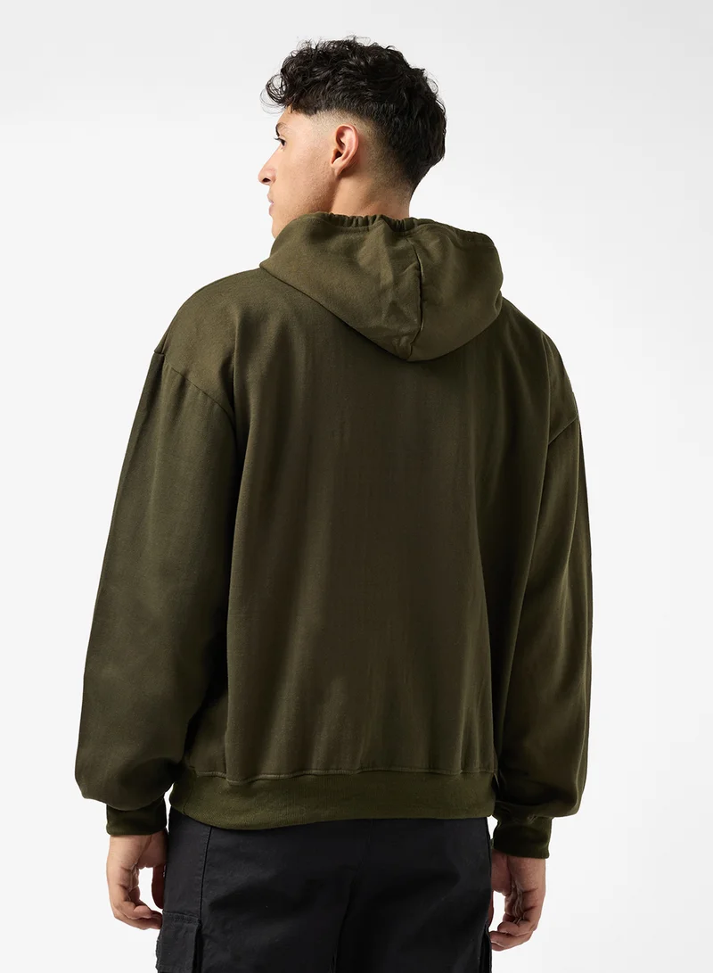 سفنتي فايف Graphic Print Oversized Hoodie