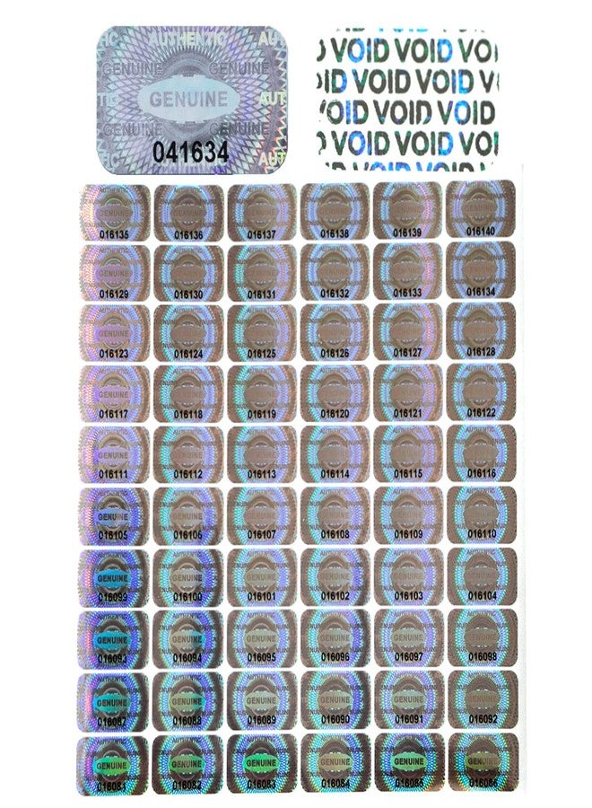 ILMBVM 600 pcs Hologram Security Tamper evident Stickers Warranty Void Seal Labels with Unique Serial Number Genuine Authentic Tamper Proof Sticker(1X0.6 inch) - Image 1