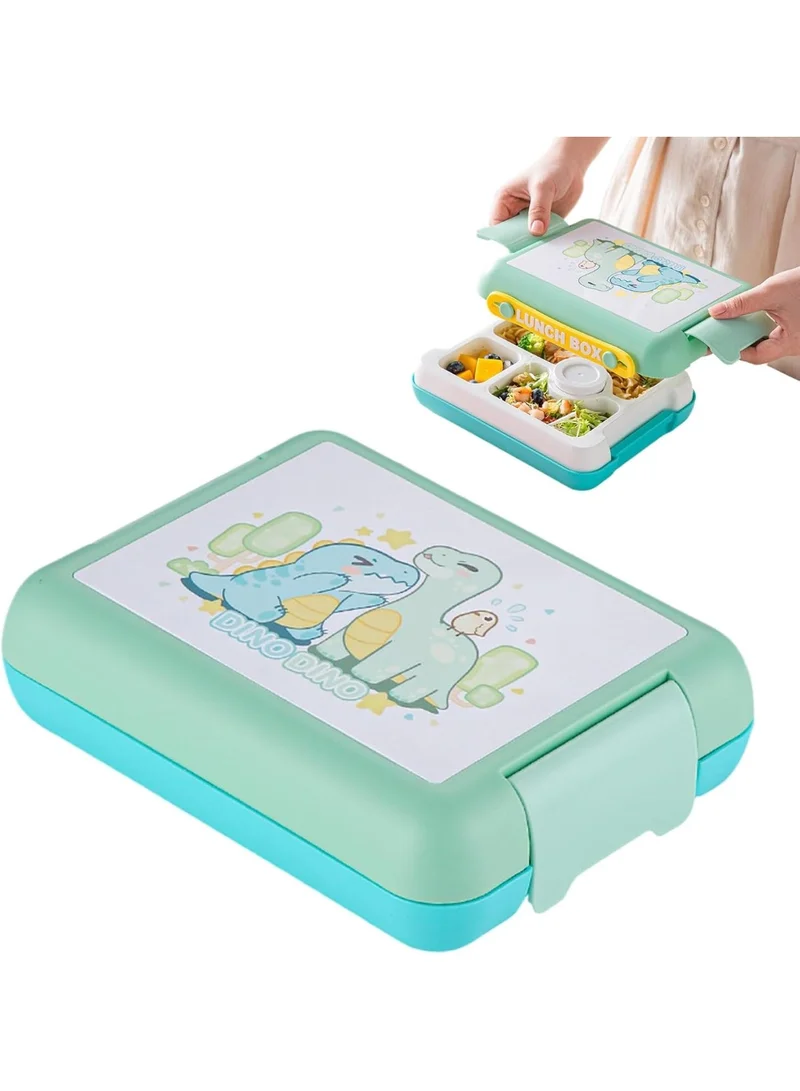Mobcos Mobcos Dino Dino Green Lunch Box Mobcos Dino Dino Green Plastic Multi-Compartment Portable Kids Lunch Box with Secure Locking Lid for Fresh and Organized Meals  | Best Price UAE