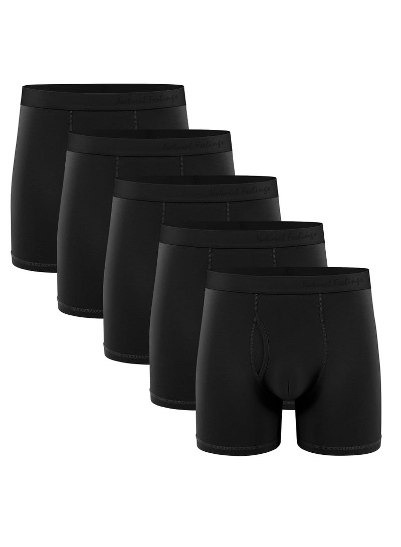 Natural Mens Boxer Shorts Soft Cotton Men Pack Breathable Mens Underwear Boxer Briefs  - Image 1