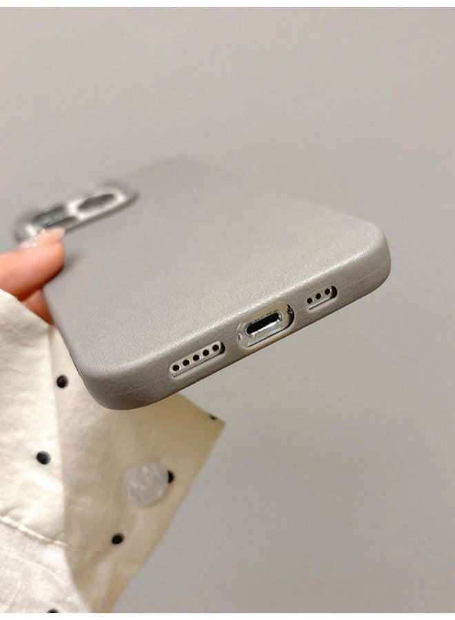 ShebSheb Faux Leather Texture Phone Case Compatible with iPhone 15 Pro,Slim TPU Soft Shockproof Protective Case - Image 5