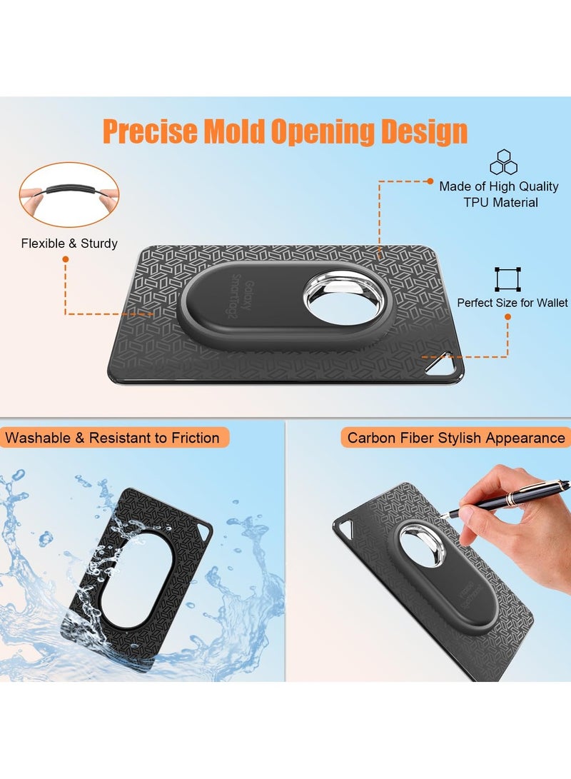 SYOSI 2 Pack for Galaxy tag2 Wallet Holder, Ultra Thin Card Holder for SmartTag2, Soft TPU Smart Tag2 Case for Wallet, Handbag, Backpack- Stays Hidden - Image 4