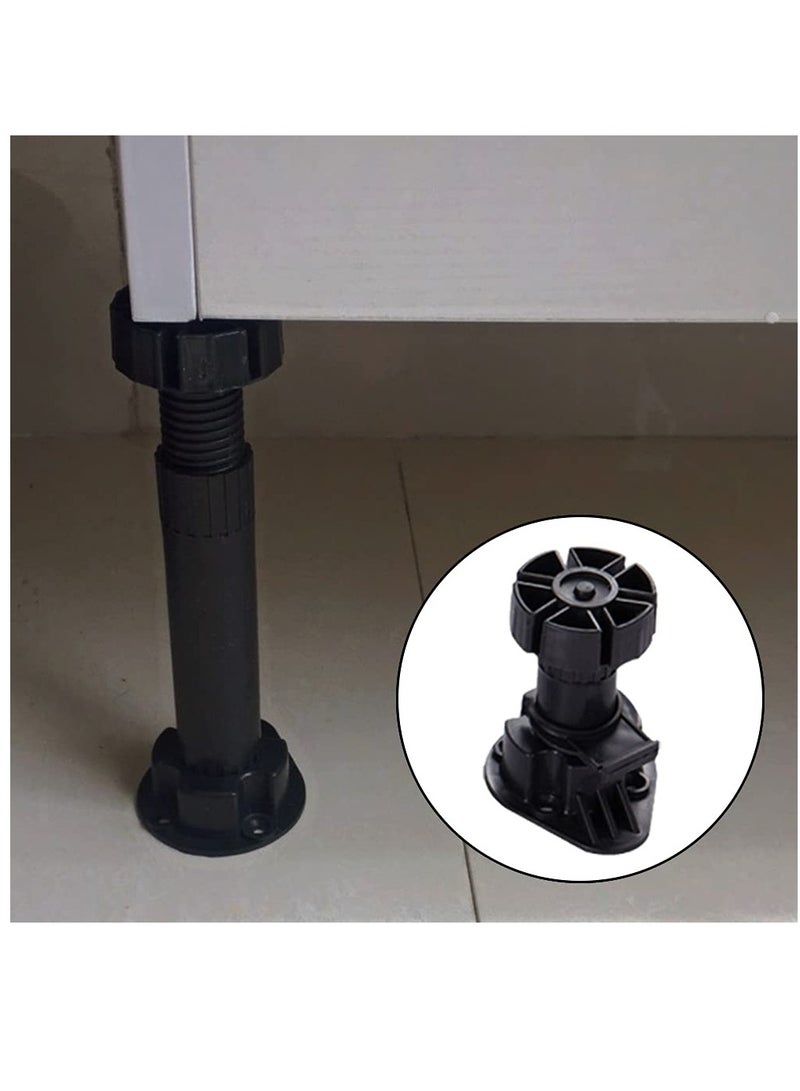 Zikra Cabinet Foot Plastic Height Furniture Cupboard Leg Adjustable Feet for Kitchen Bathroom Cabinet 80-120mm (6 Pcs) - Image 4