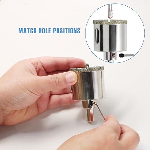 Jamiikury 1-3/4" / 45mm Diamond Hole Saw with Center Drill Bit for Ceramic, Glass, Tile, Porcelain, Marble - Image 4
