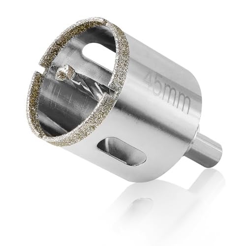 Jamiikury 1-3/4" / 45mm Diamond Hole Saw with Center Drill Bit for Ceramic, Glass, Tile, Porcelain, Marble - Image 1