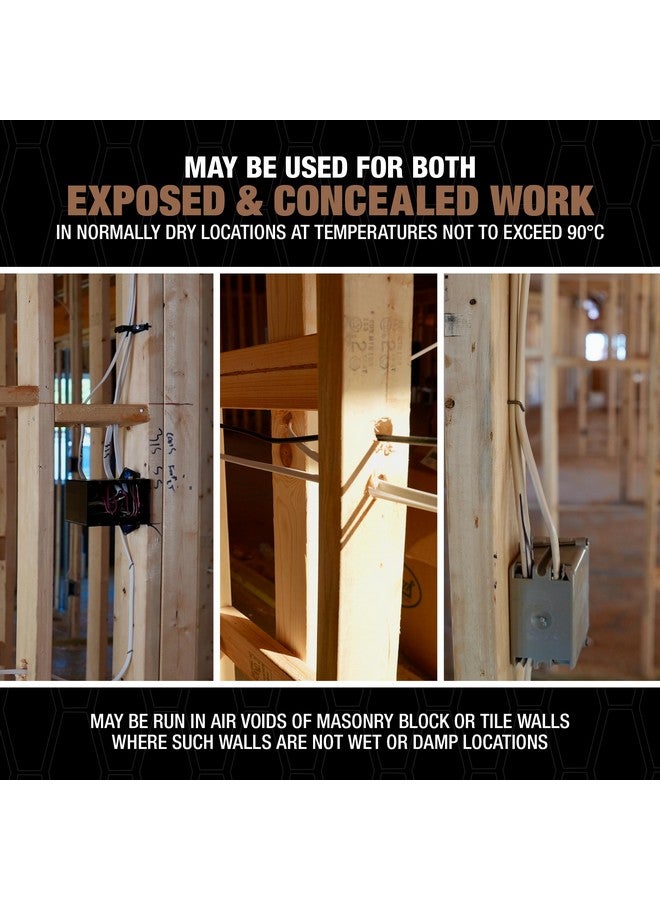 Southwire 28828226 15-Feet 12-Gauge Indoor Building Wire 2 Conductors 12/2 with Ground Type NM-B Romex SIMpull, Yellow Outer Jacket - Image 4