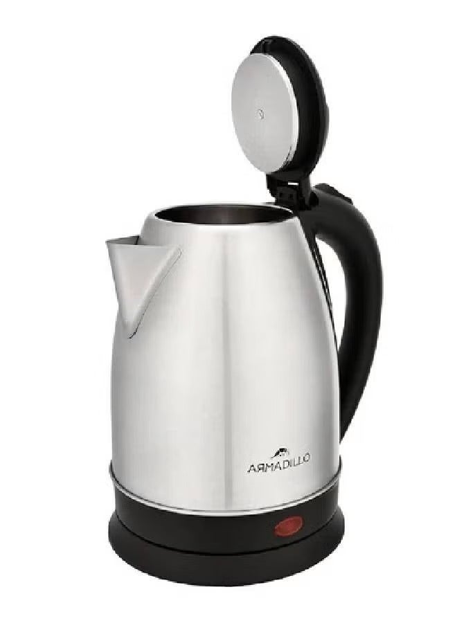 غلاية كهربائية أرماديلو سعة 2 لتر وقوة 1500 واط، لون فضي - KTL-BK-0002