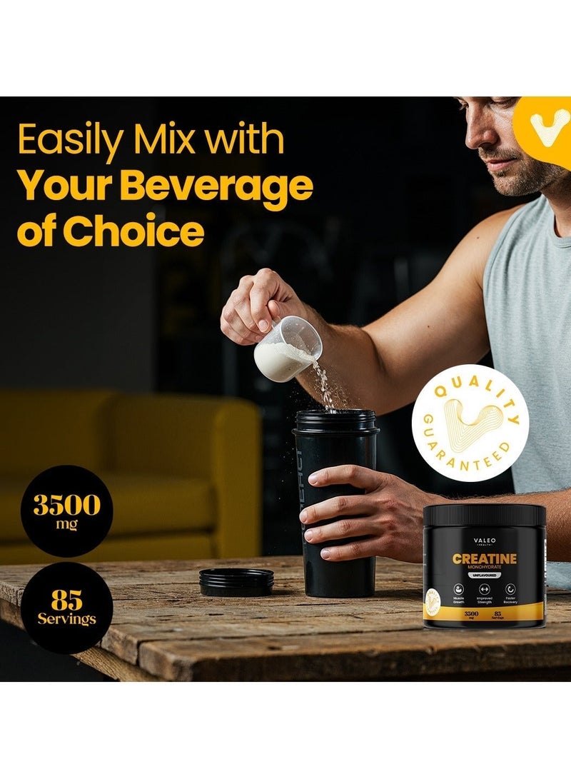 VALEO Creatine Monohydrate Creapure 300g, 3.5g per serving - Image 3