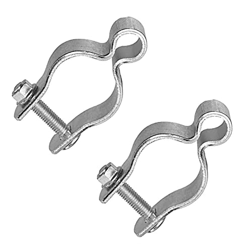 Wulankd 2 Pack 2-3/8inch Chain Link Fence Frame Gate Post Hinge/Galvanized Steel Zinc Plated Pipe Gate Hinge for 2-3/8 Outside Diameter Post/Pipe, Nut/Bolt Included for Hinge - Image 3