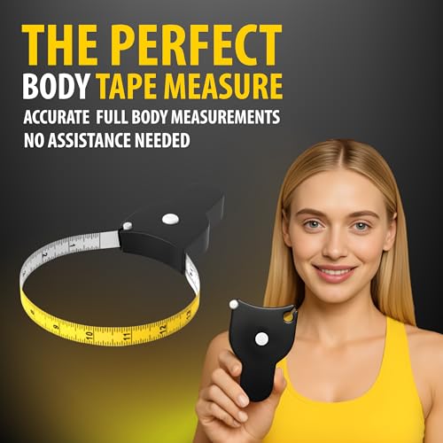 PERFECT MEASURING TAPE Perfect Body Tape Measure - 80 Inch Automatic Telescopic Tape Measure - Retractable Measuring Tape for Body: Waist, Hip, Bust, Arms, and More (Black - 80 inch) - Image 2