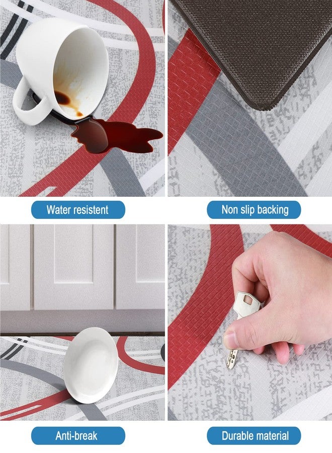 Artnice Kitchen Mats for Floor, Modern Abstract Kitchen Rugs, Non Slip Anti Fatigue Mats, Waterproof Cushioned Comfort Standing Desk Mat for Office, Sink, Laundry, 17.5"x32", Grey - Image 5
