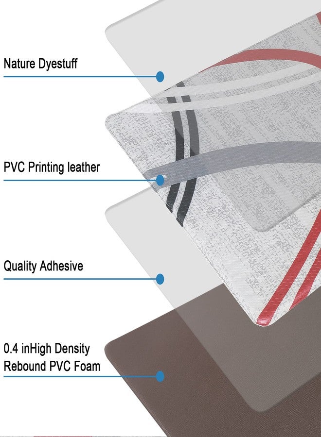 Artnice Kitchen Mats for Floor, Modern Abstract Kitchen Rugs, Non Slip Anti Fatigue Mats, Waterproof Cushioned Comfort Standing Desk Mat for Office, Sink, Laundry, 17.5"x32", Grey - Image 3