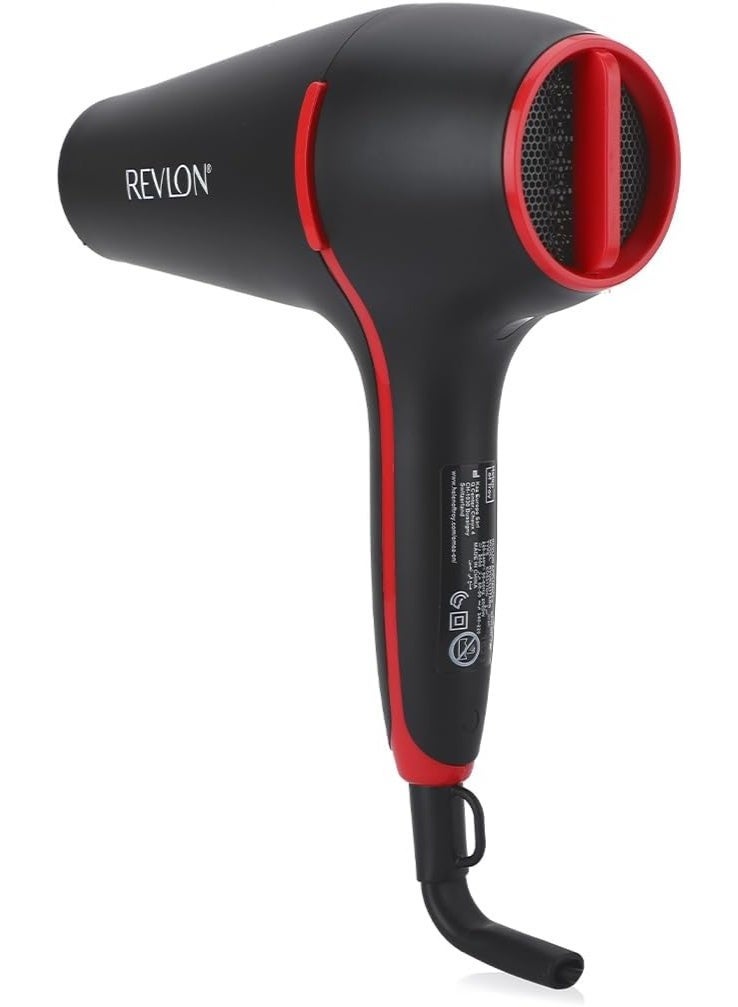 Revlon SmoothStay Hair Dryer 1875 W, Grill Triple-Coated In Ceramic Infused With Coconut Oil, 3 Heat, 2 Speed Settings - RVDR 5317 - Image 4