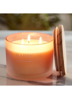 Home Box Nourish Happy Jar Candle with Wooden Lid 292 g  - Image 3