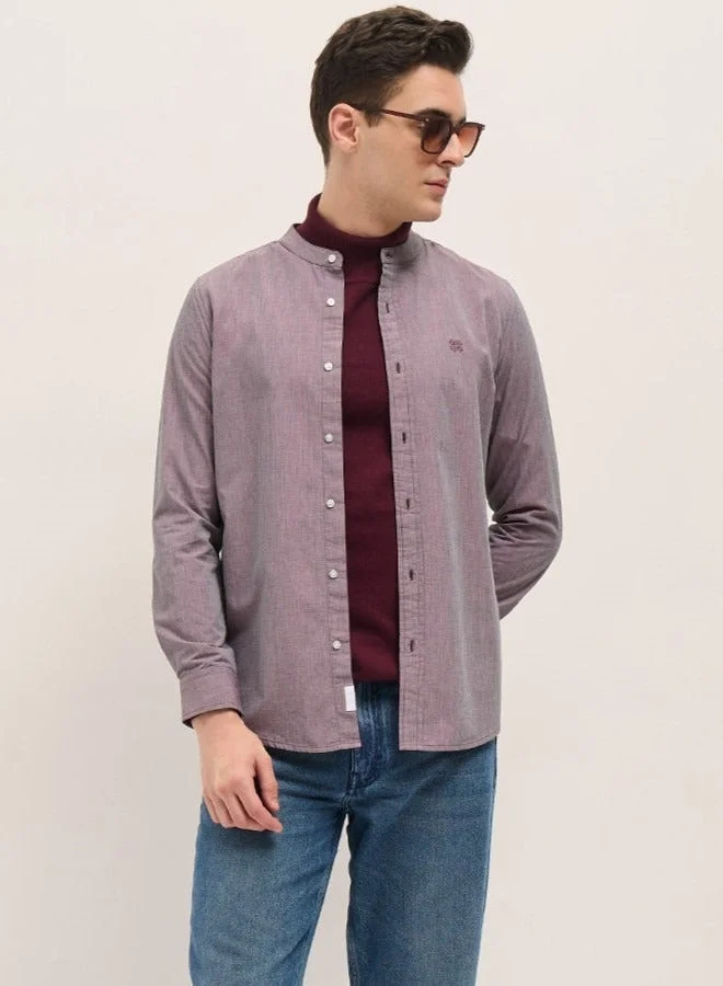 Men's Shirt for Casual and Formal Wear | Classic Band Collar Style for Office, Daily Use, Travel, Events & All-Season Outfits | Versatile & Stylish Wardrobe Essential for Every Occasion
