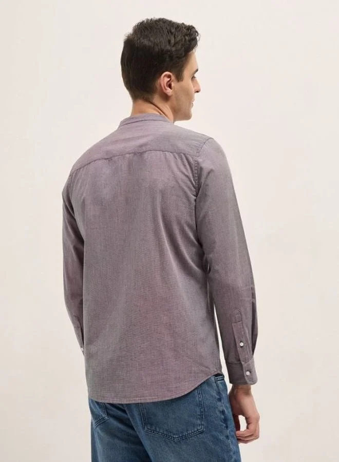 THE BEAR HOUSE Men's Shirt for Casual and Formal Wear | Classic Band Collar Style for Office, Daily Use, Travel, Events & All-Season Outfits | Versatile & Stylish Wardrobe Essential for Every Occasion