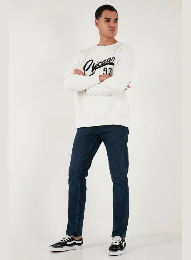 بوراتي جينز بوراتي قطن بقصة عادية وخصر عادي وساق مستقيمة للرجال