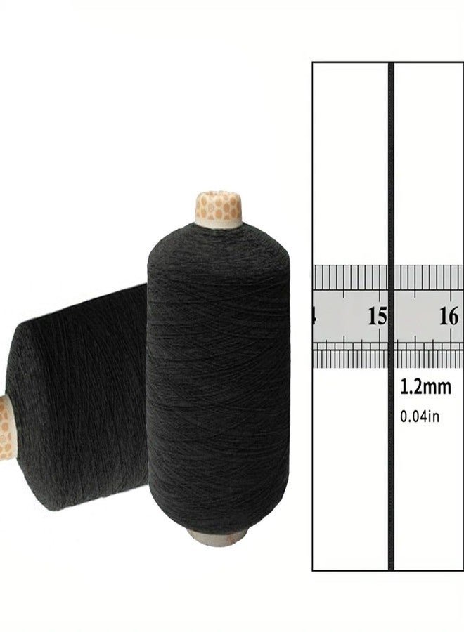 Aakriti 1mm Black Bobbin Elastic Thread (500g Roll) - Ultrafine Polyester Elastic for Sewing, Skirts, Thread Elastic, Wrinkled Elastic, and Bottom Edge Finishing [Material Type: Polyester] - Image 2