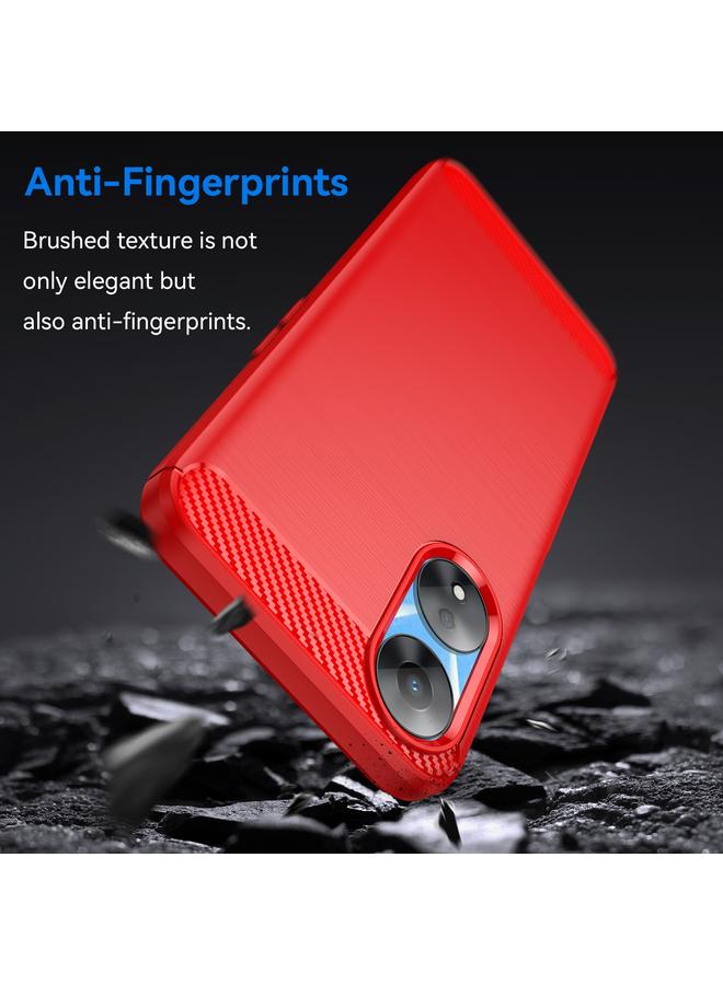 S-TOP Case For OPPO A78 5G Brushed Texture Carbon Fiber TPU Phone Case - Image 3