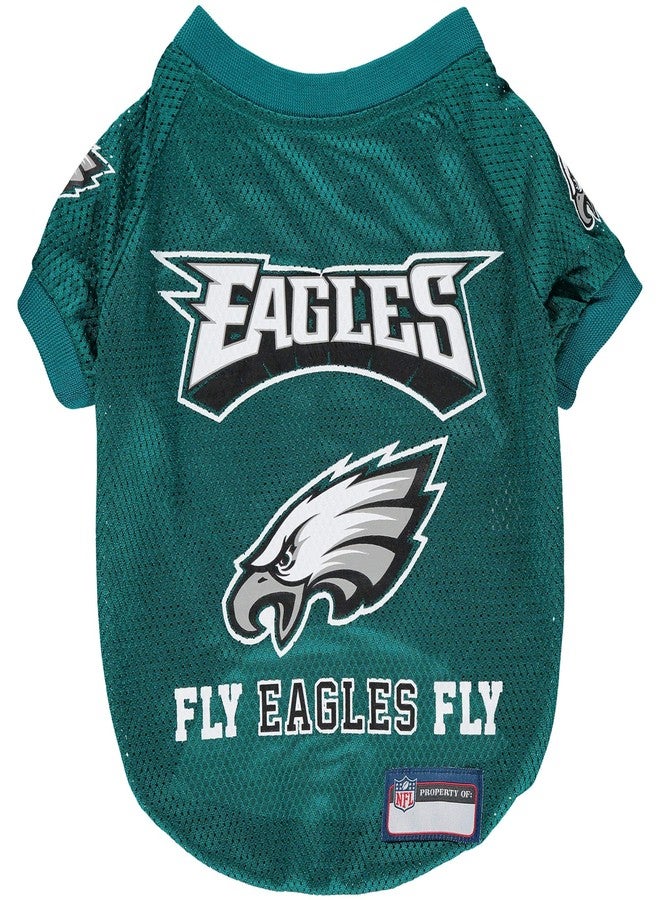 Pets First NFL Philadelphia EAGELS Raglan Jersey Fly Eagles Fly - Medium. Cutest Football Jersey for Dogs & Cats - Image 1