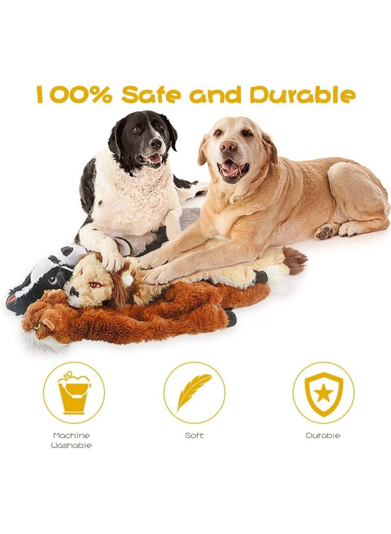 عام لعبة كلب صاررة، مجموعة ألعاب مضغ محشوة خالية من الحشو - مناسبة للكلاب الصغيرة والمتوسطة والكبيرة - لعبة مضغ متينة - مثالية للجراء خلال فترة التسنين - تعزز المضغ واللعب التفاعلي - هدية عيد ميلاد مثالية - Image 3