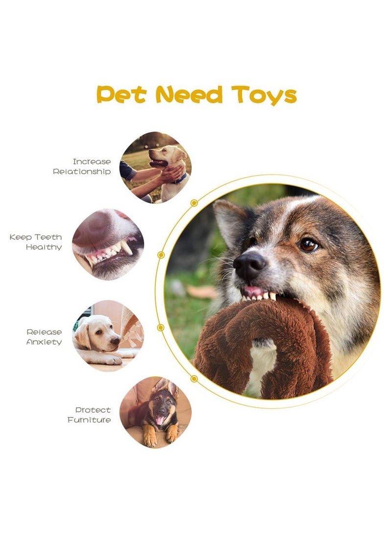 عام لعبة كلب صاررة، مجموعة ألعاب مضغ محشوة خالية من الحشو - مناسبة للكلاب الصغيرة والمتوسطة والكبيرة - لعبة مضغ متينة - مثالية للجراء خلال فترة التسنين - تعزز المضغ واللعب التفاعلي - هدية عيد ميلاد مثالية - Image 2