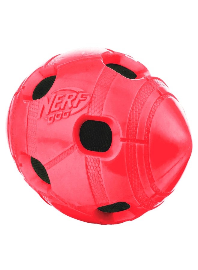 Nerf Dog Rubber Football Dog Toy with Interactive Squeaker and Crunch, Lightweight, Durable and Water Resistant, 6 Inch Diameter for Medium/Large Breeds, Single Unit, Red - Image 3