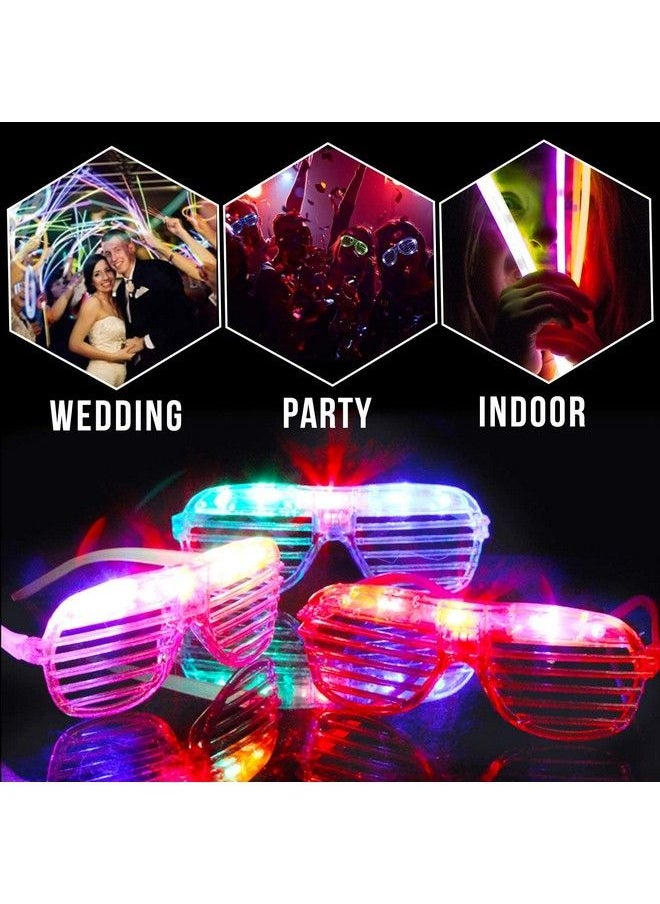 Camlinbo - 120 Pack July 4Th Glow Sticks Party Supplies Led Light Up Toys Glow In The Dark For Kid/Adult With 100 Glow Stick Necklaces Bracelets 20 Shutter Shades Glasses Birthday Carnival July 4Th Party Favors - Image 1