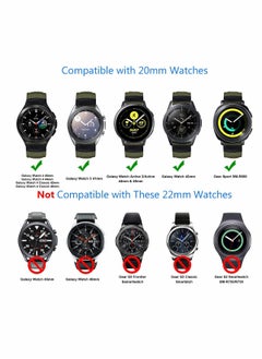 Excefore 20mm Nylon Strap Compatible for Samsung Galaxy Watch 4 40mm 44mm/ for Galaxy Watch 4 for Classic 42mm 46mm  - Image 3