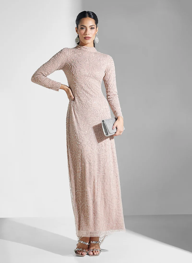 MARYISA Floral Embellished Dress