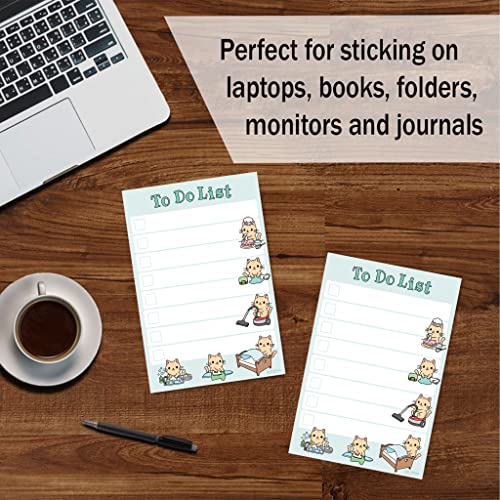 DAILY RITMO Cute Kawaii Cat Sticky to Do List | Cat Humor Notebook Notepad Note Card for Cat Lover Gift| 50 Pages 4x6 - Image 5
